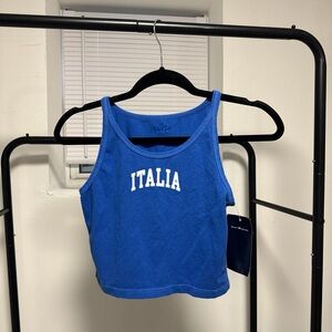 Brandy Melville “Italia” Tank Top – Electric Blue – NWT